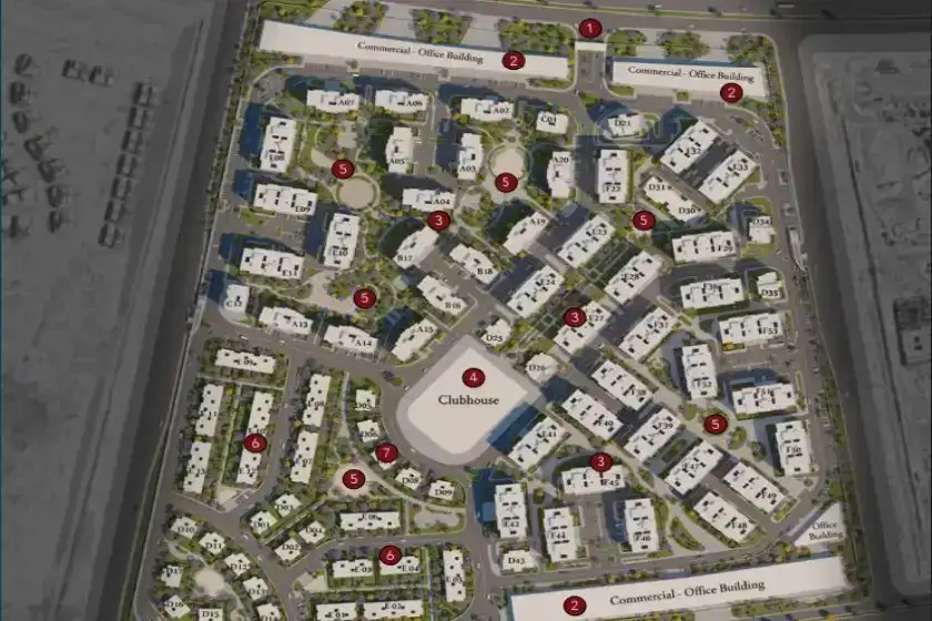 كمبوند بلو فيرت العاصمة الإدارية Bleu Vert New Capital ماستر بلان كمبوند بلو فيرت العاصمة