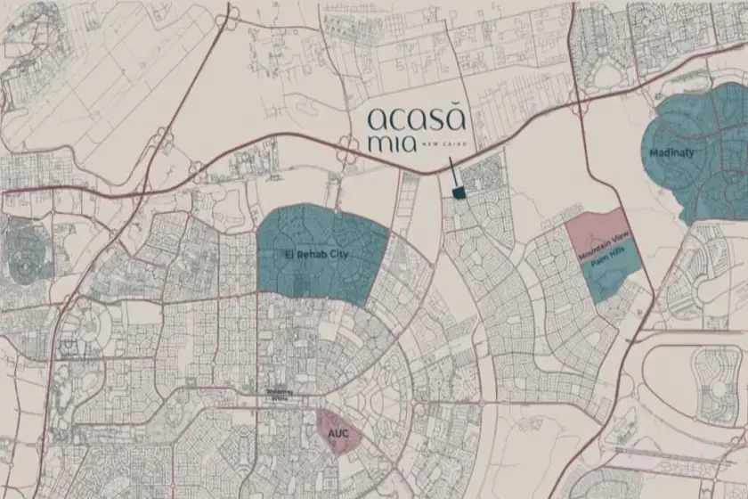 موقع كمبوند اكاسا ميا التجمع الخامس