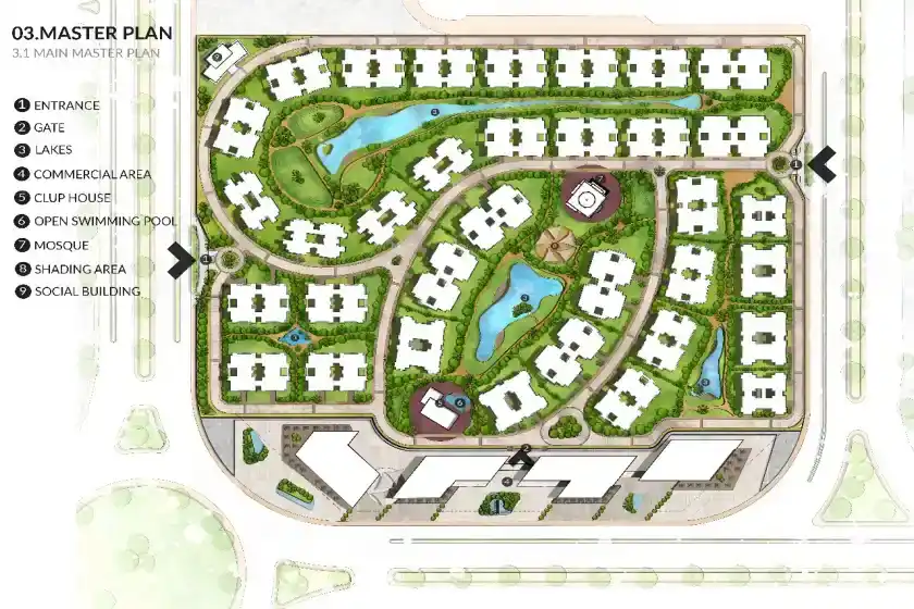 ماستر بلان مشروع فيدا ريزيدنس حدائق اكتوبر